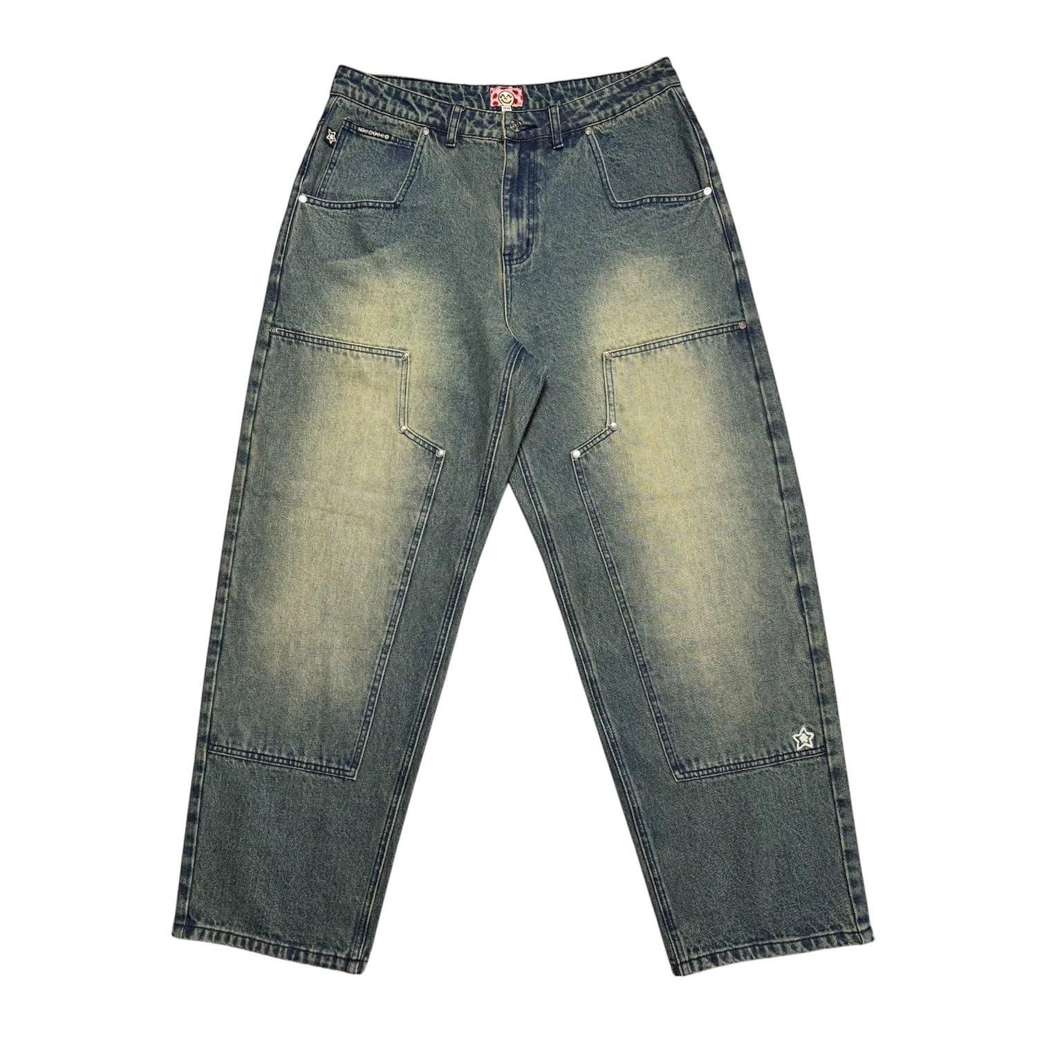 STAR TEAM<br>Double Knee Star Jeans<br>