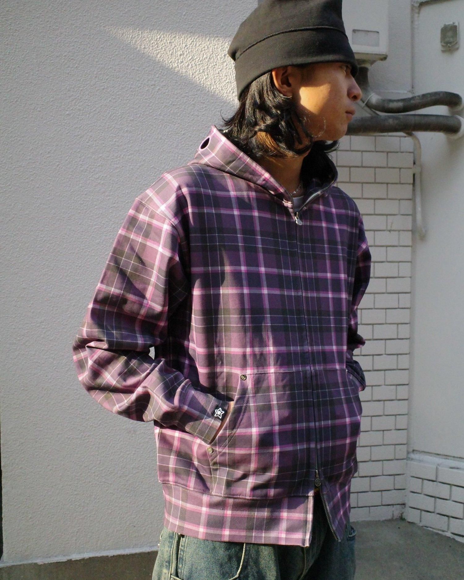 STAR TEAMPlaid Full Zip Hoodie - Apple Butter Store