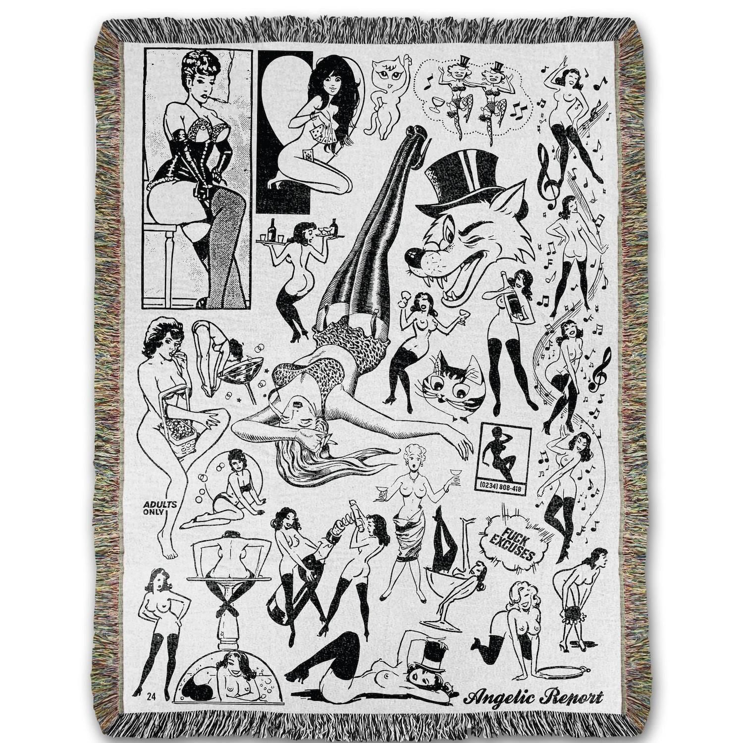 ANGELIC REPORT<br>Pleasures Throw Blanket<br>