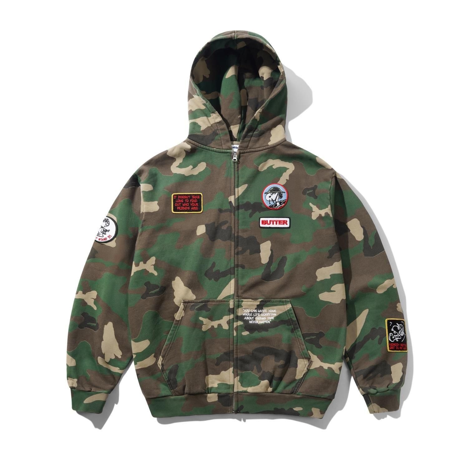 BUTTER GOODS  PEANUTS<br>Patches Zip-Thru Hood<br>
