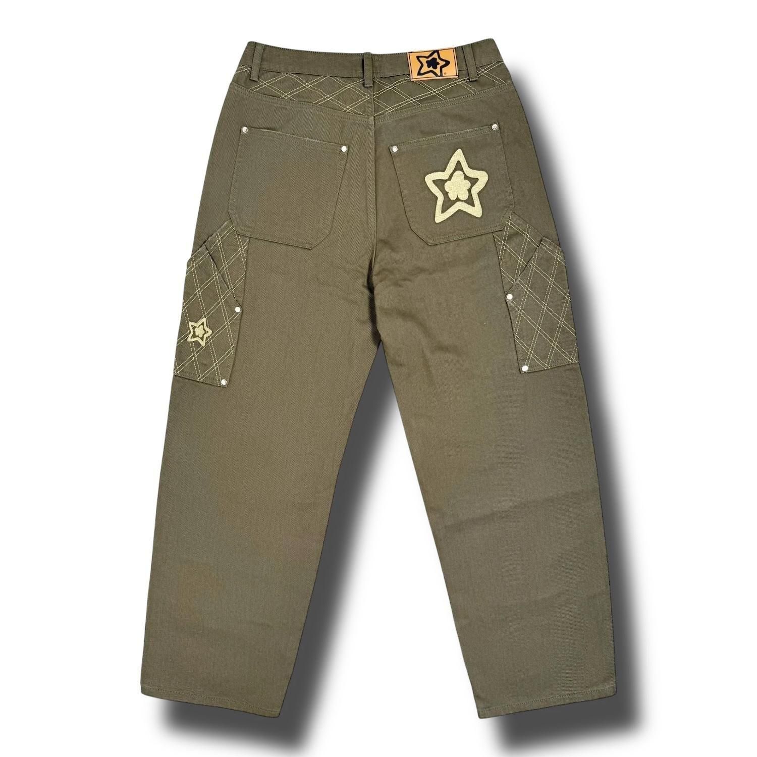 STAR TEAM<br>CROSS STITCH DOUBLE KNEE JEANS<br>