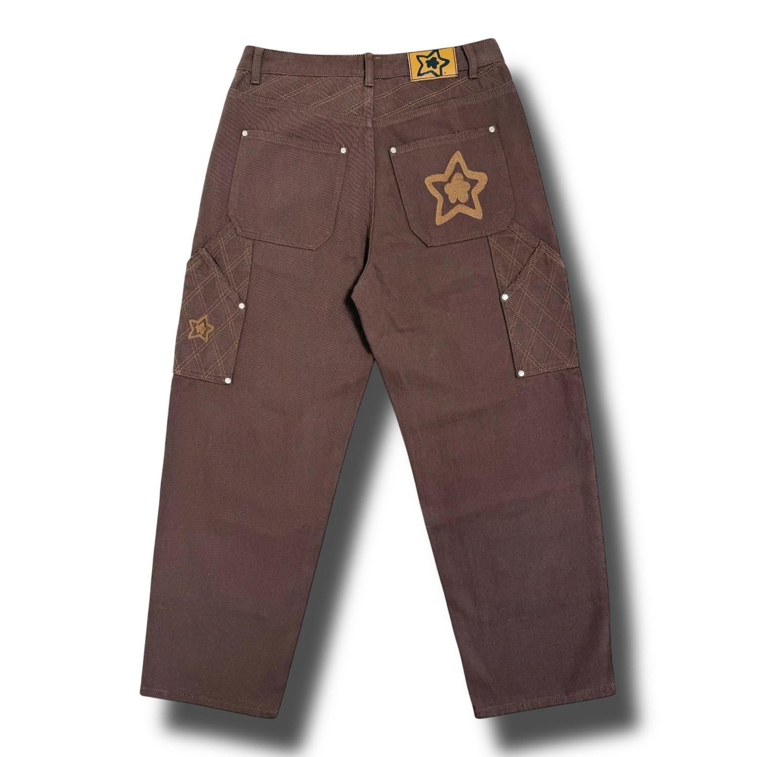 スターチーム ダブルニーブラウン 30 STAR TEAMCROSS STITCH DOUBLE KNEE JEANS - Apple Butter Store