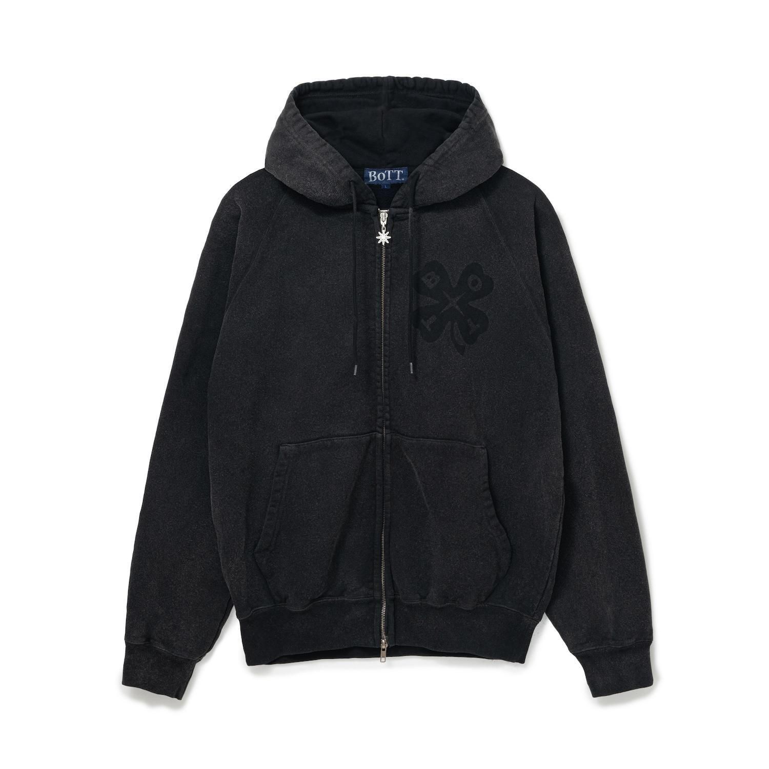BoTT<br>Washed Lucky Logo Zip Hoodie<br>