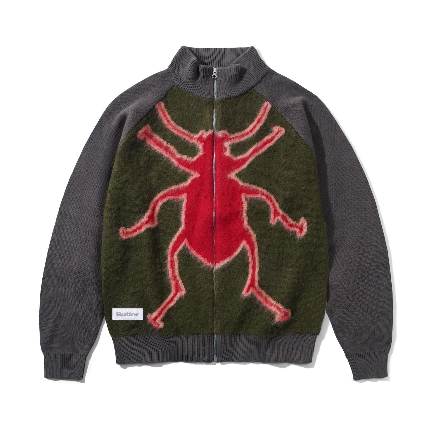 BUTTER GOODS<br>Beetle Zip-Thru Knit Sweater<br>