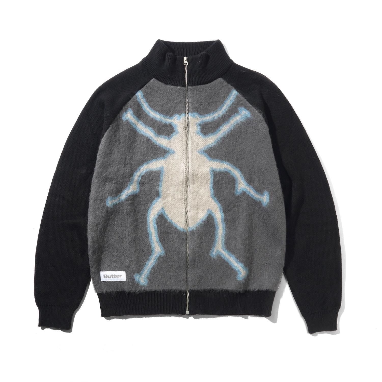 BUTTER GOODS<br>Beetle Zip-Thru Knit Sweater<br>