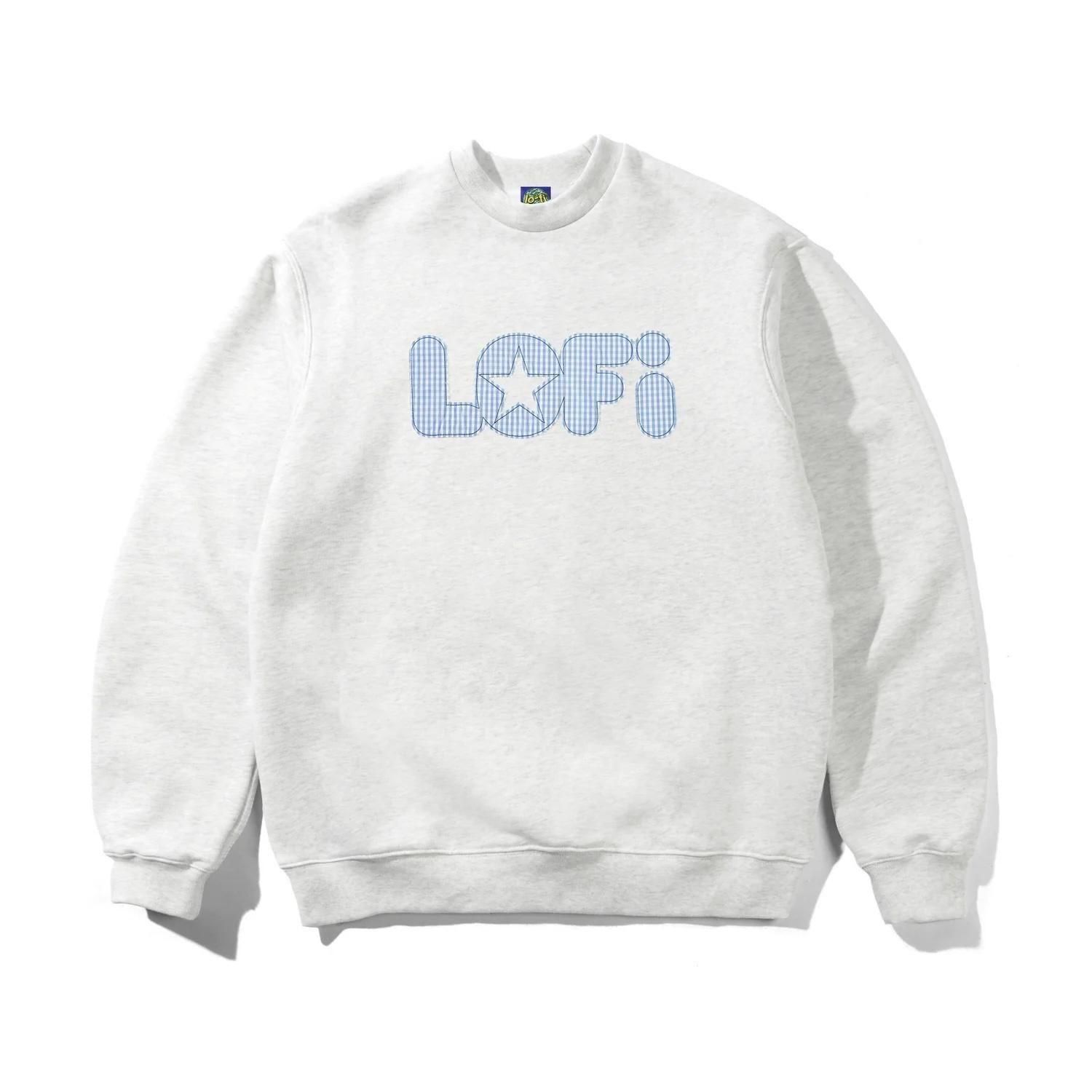 Lo-Fi<br>Gingham Applique Crewneck<br> 