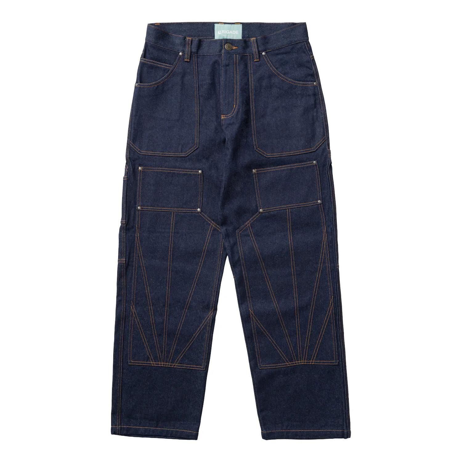 BRIGADE<br>Raw Denim Double Knee Carpenter Pants<br>