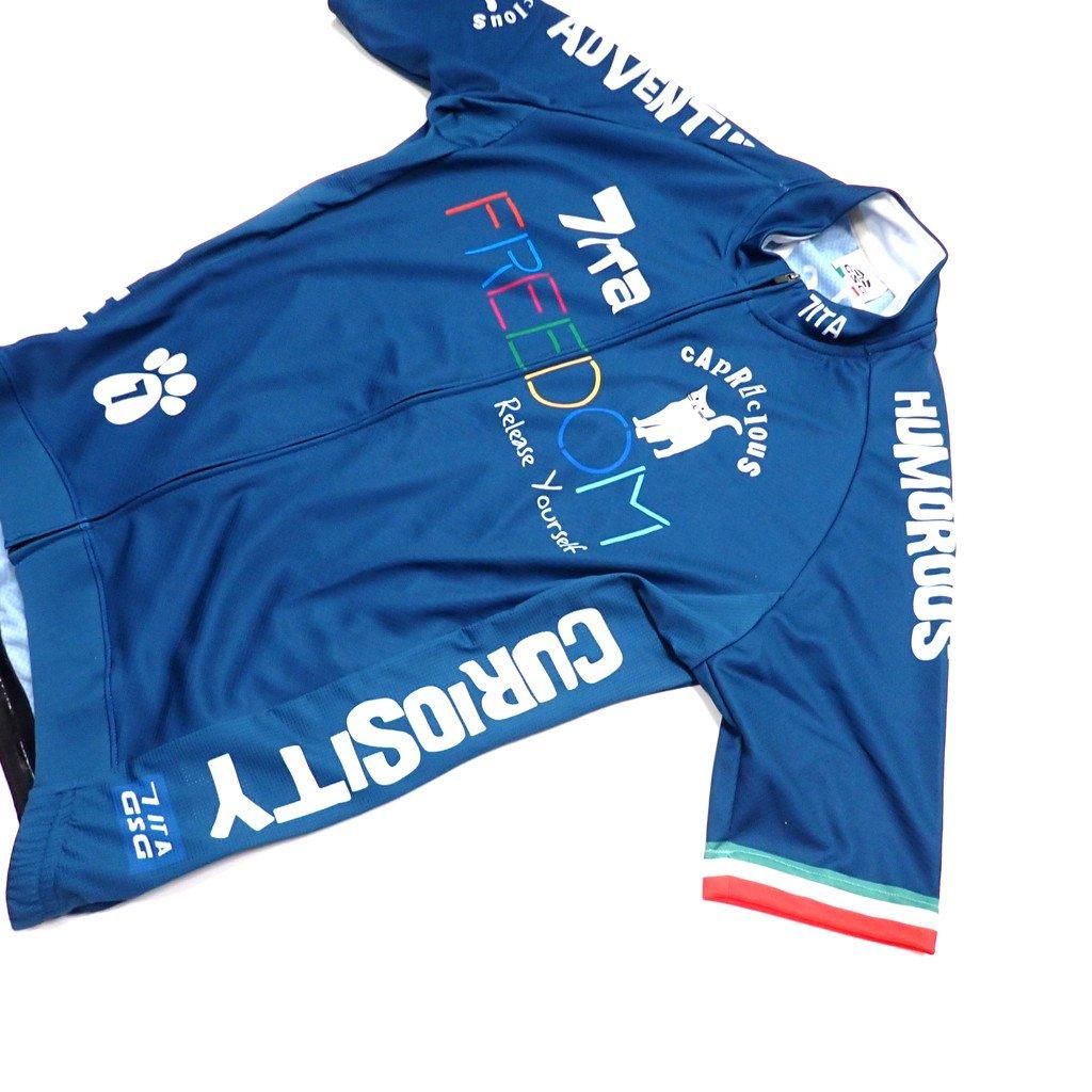 7ITA Freedom Cat Jersey Navy | 自由なネコ達のサイクル