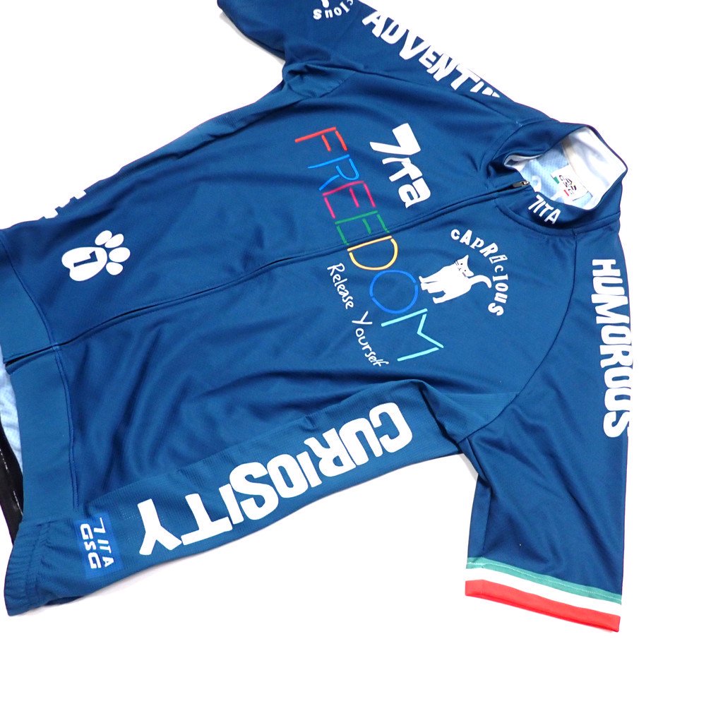 7ITA Freedom Cat Jersey Navy | 自由なネコ達のサイクルジャージ - 7 BiCYCLE Products