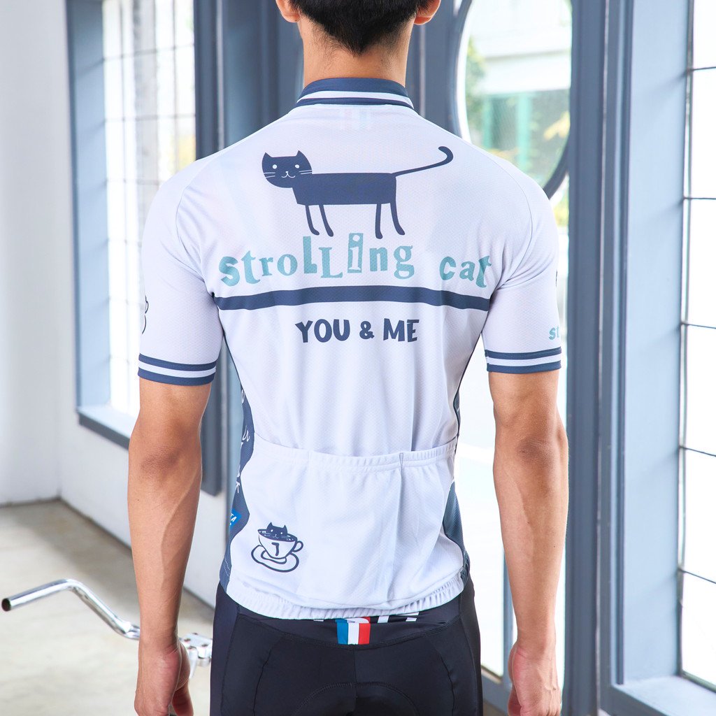 7ITA Strolling Cat Jersey Grey | サイクルジャージ - 7 BiCYCLE Products