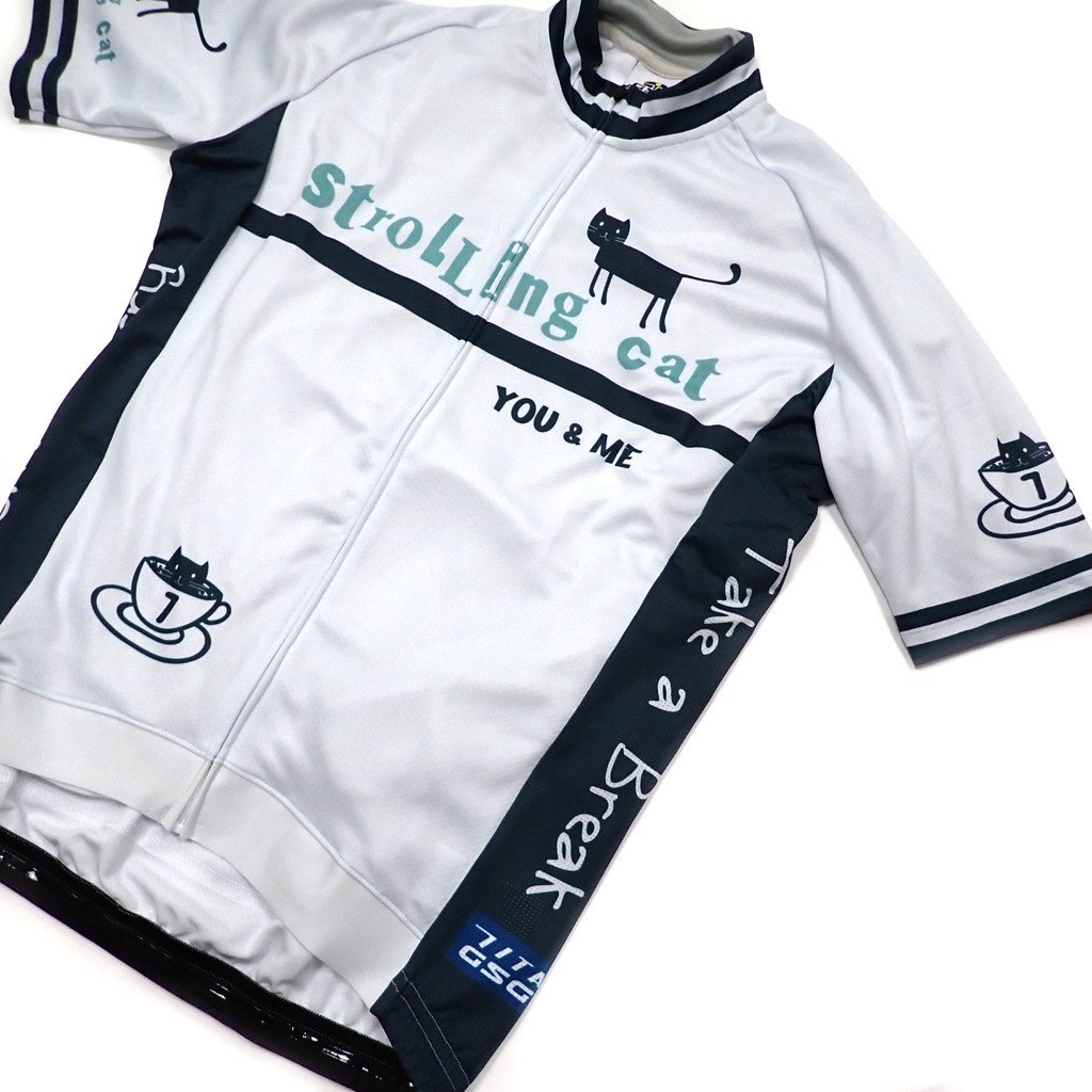 7ITA Strolling Cat Jersey Grey | サイクルジャージ - 7 BiCYCLE Products