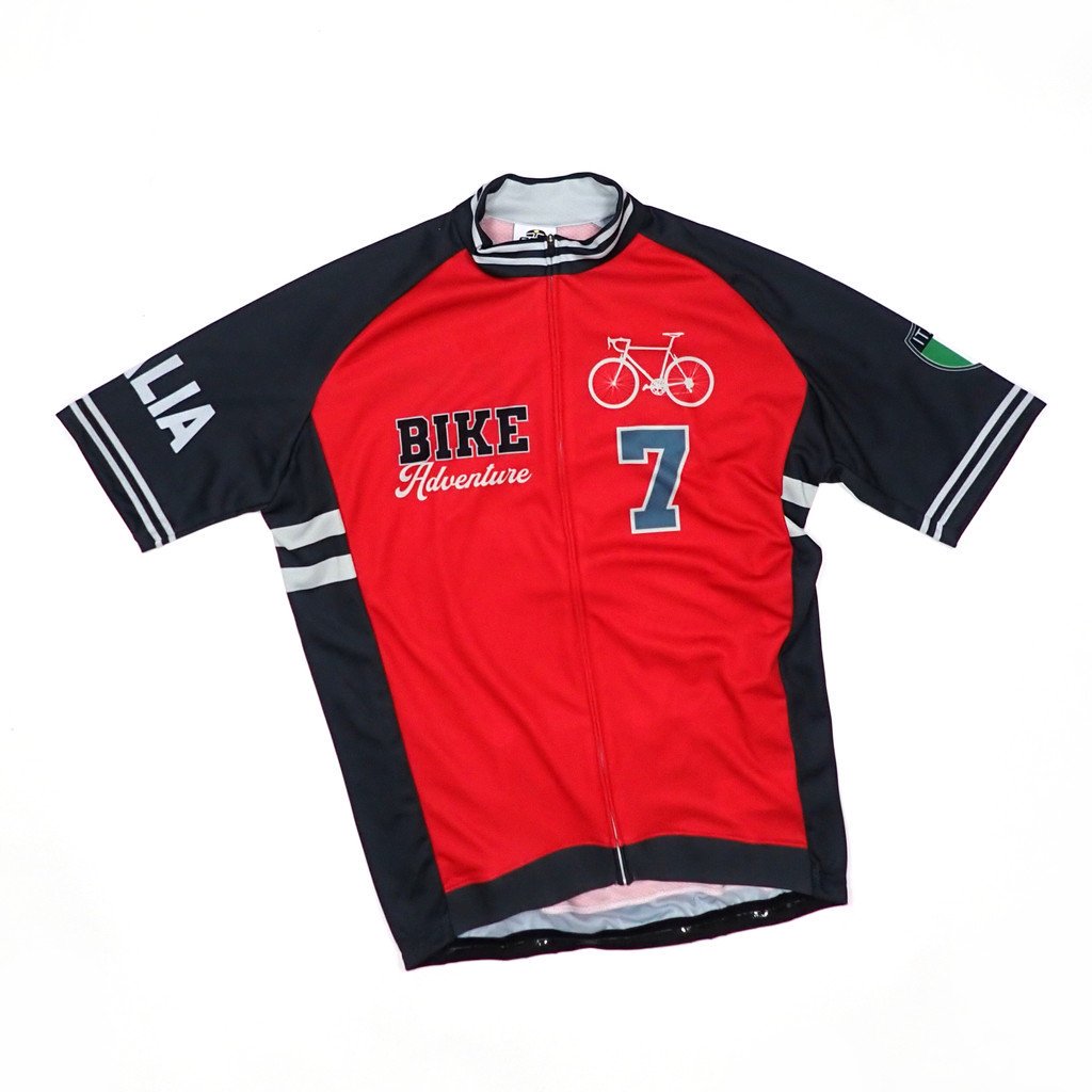 7ITA Stadium Bike Jersey Red | Retro Design Cycling Jersey - 7 BiCYCLE  Products