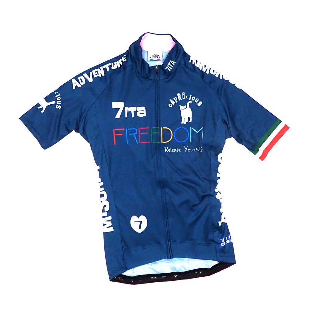 7ITA Freedom Cat Lady Jersey Navy | 自由なネコ達のサイクルジャージ - 7 BiCYCLE Products