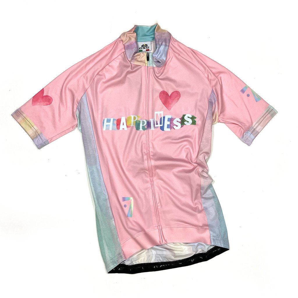 7ITA Happiness Heart Lady Jersey Pink | パステル調のカラフルな女性用ジャージ - 7 BiCYCLE  Products