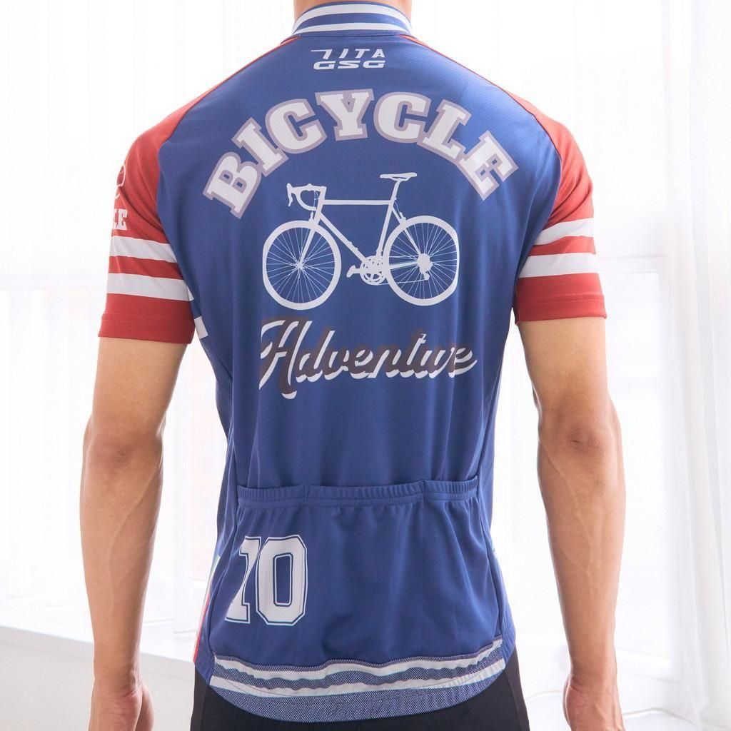 7ITAアドベンチャーバイシクルジャージ | Navy/Red - 7 BiCYCLE