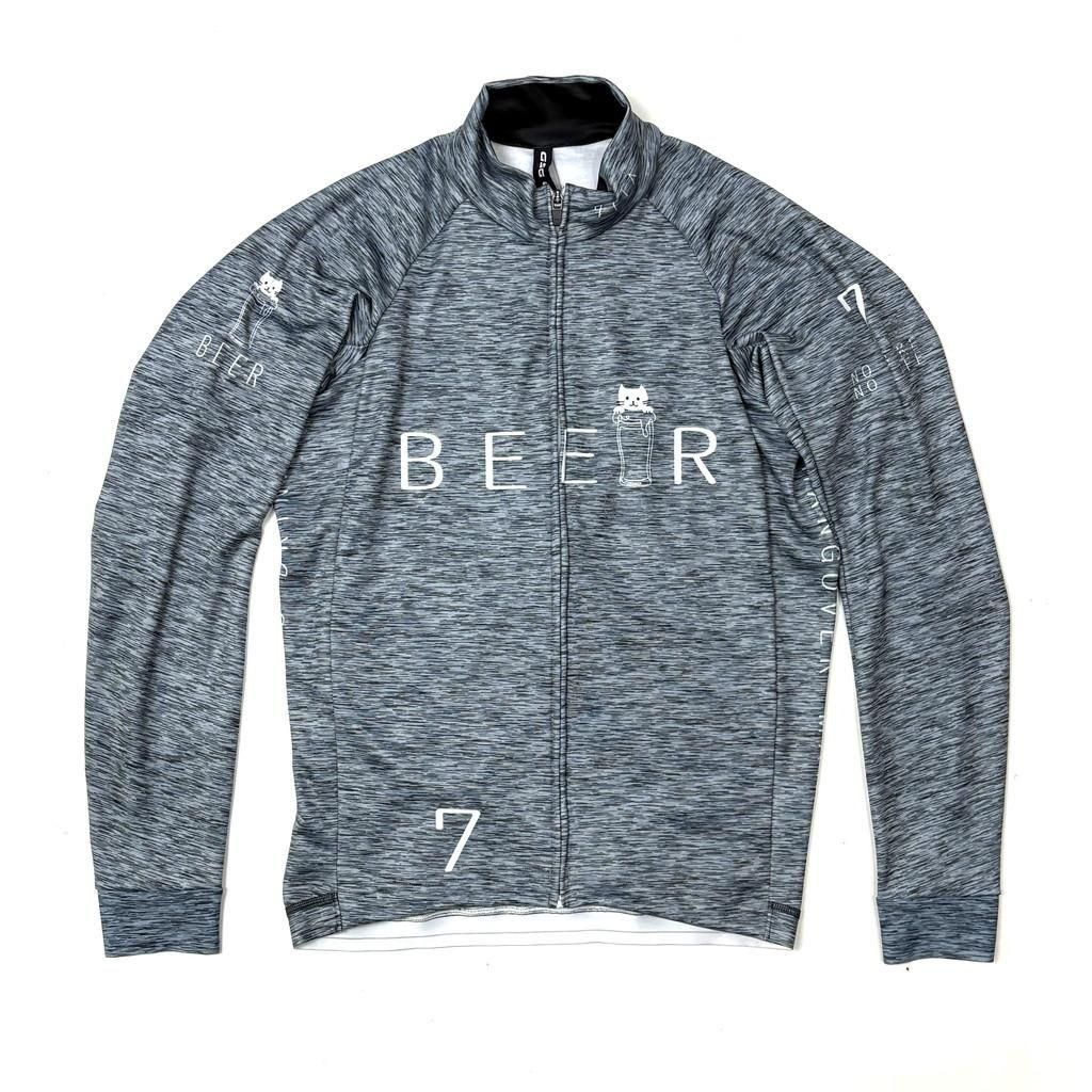 No Beer No Life LS Jersey | ヘザーグレー - 7 BiCYCLE Products