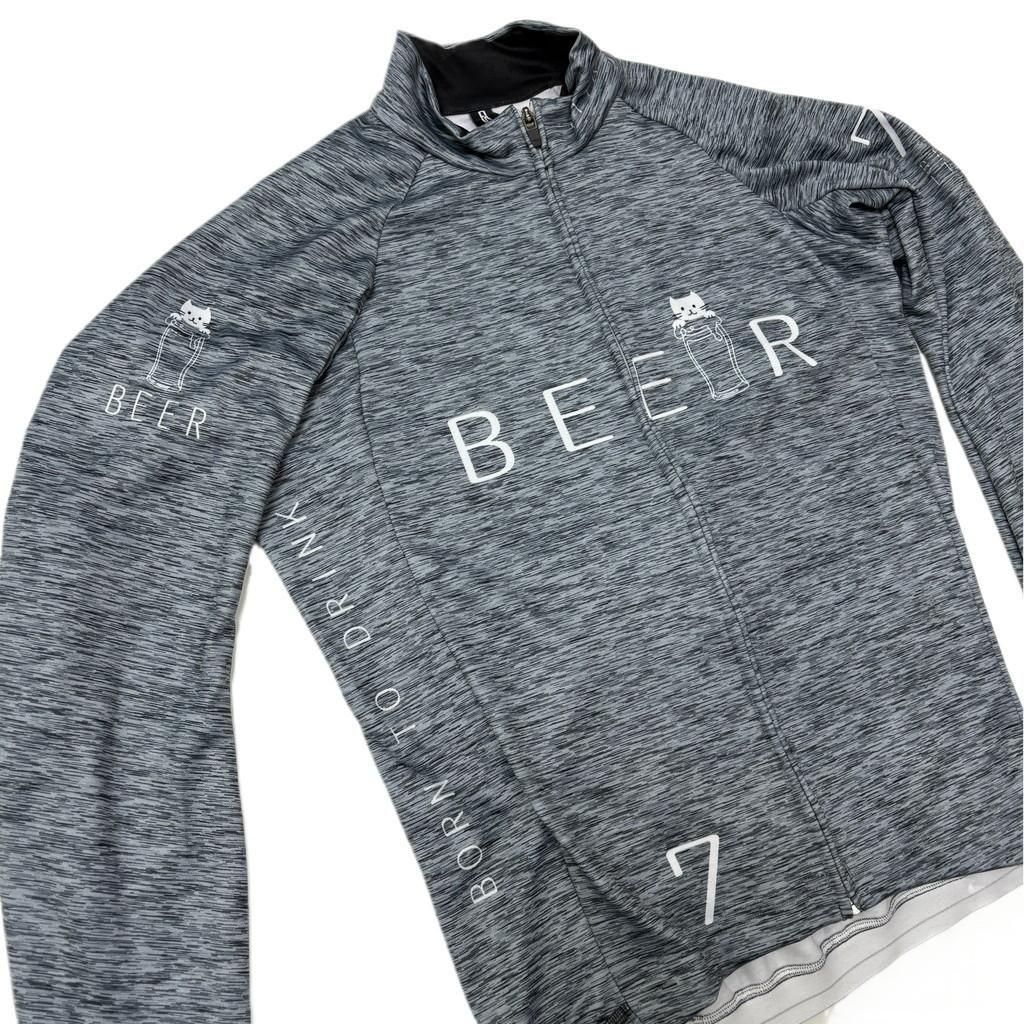 No Beer No Life LS Jersey | ヘザーグレー - 7 BiCYCLE Products