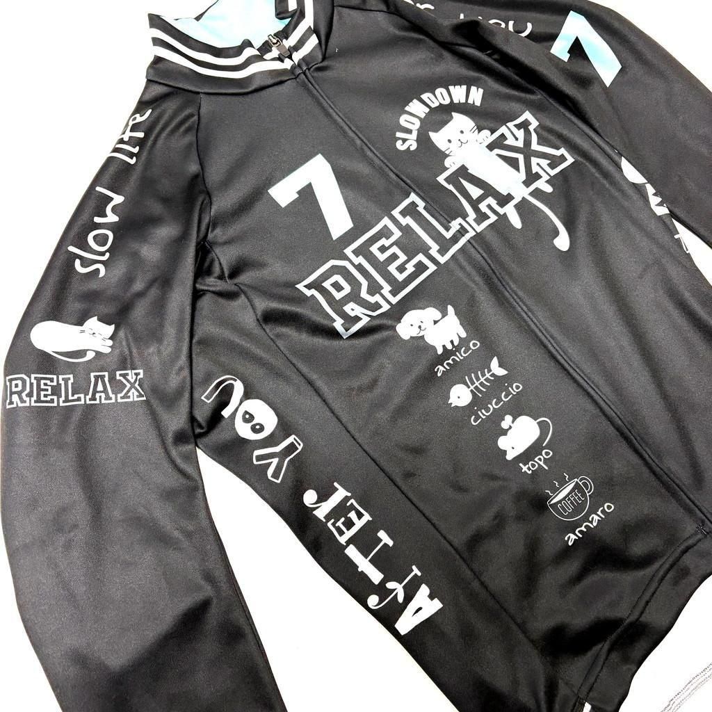 7ITA Relax Cat LS Jersey | ブラック - 7 BiCYCLE Products