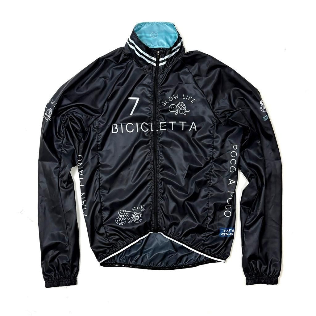 7ITA Italiano Came Windbreaker | チャコール - 7 BiCYCLE Products
