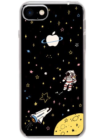宇宙飛行士 A 月 Iphone8 Iphone7 Iphone6s Se 第2世代 ケース フラワーリング インラインストア