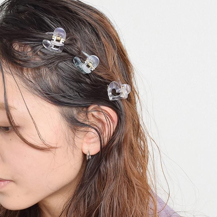 ハート ミニヘアクリップ フラワーリングオンラインストア