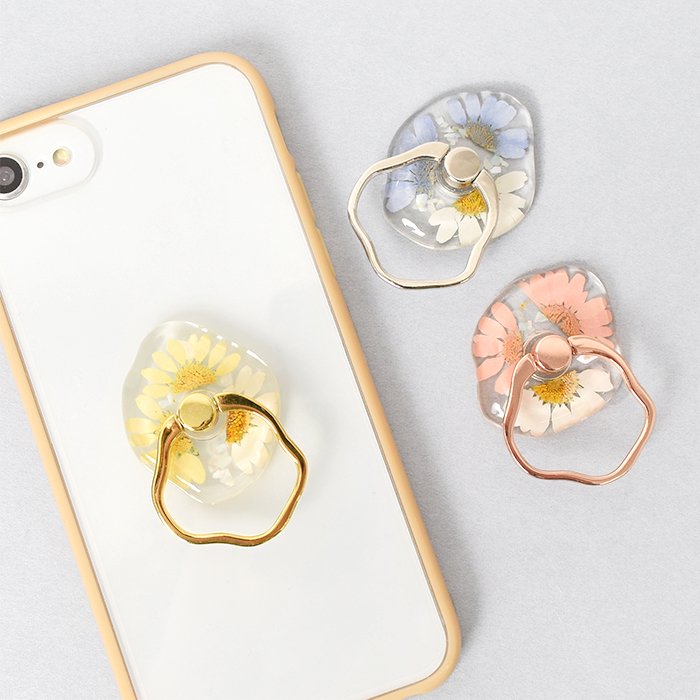 Flower Smartphone Ring 2色セット