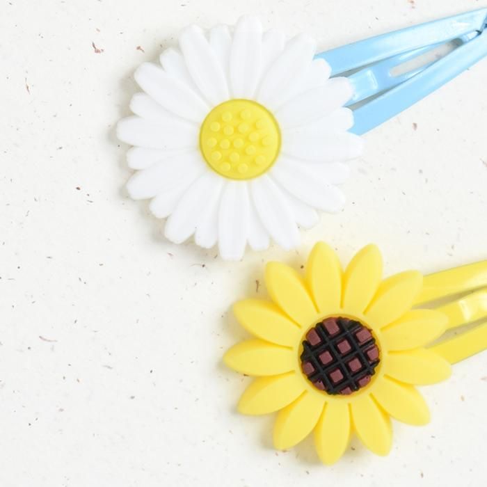 ひまわり マーガレット ベビーヘアクリップ ヘアピン ヘアゴム 花 ヒマワリ 楽天市場】【 ベビー ヘアクリップ 】ひまわり 3.5cm 滑り止め付 (1コ