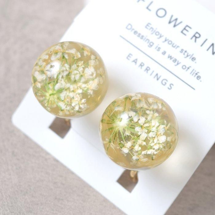 かすみそうイヤリング liqui 結婚式 - イヤリング