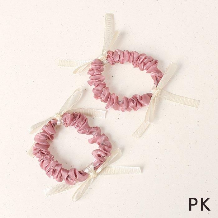 ミヤ リボンヘアアクセサリーセット キャンディラッピング ヘアアクセサリーセット(F ライト ピンク