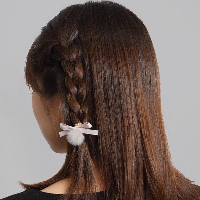 ヘアゴム ベビーヘアクリップ ライン入り編みリボン1〜2 ヘアゴム