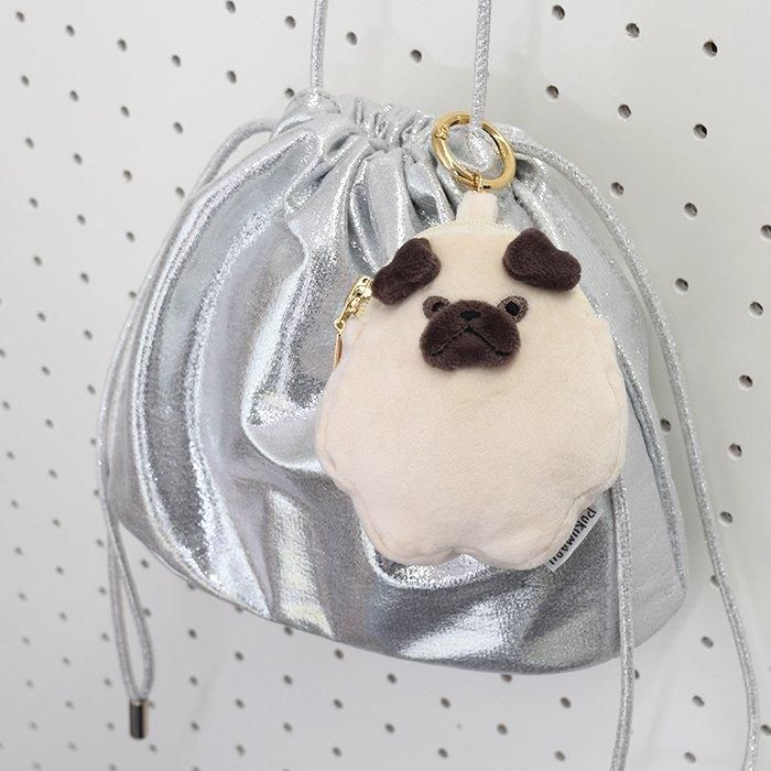 ハンドメイド ☆ ふわふわポーチ パグ - メルカリ