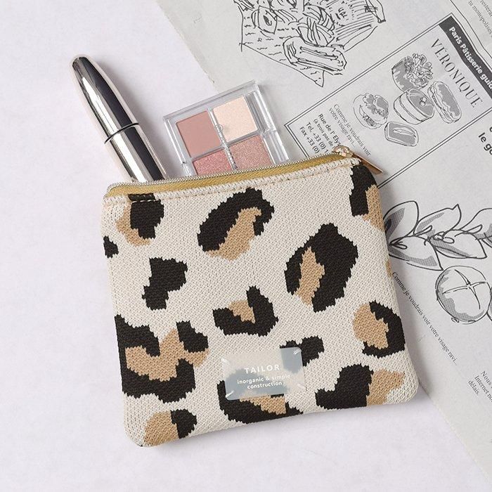 アニマル柄×ジャガード｜フラットポーチ｜フラワーリングオンラインストア