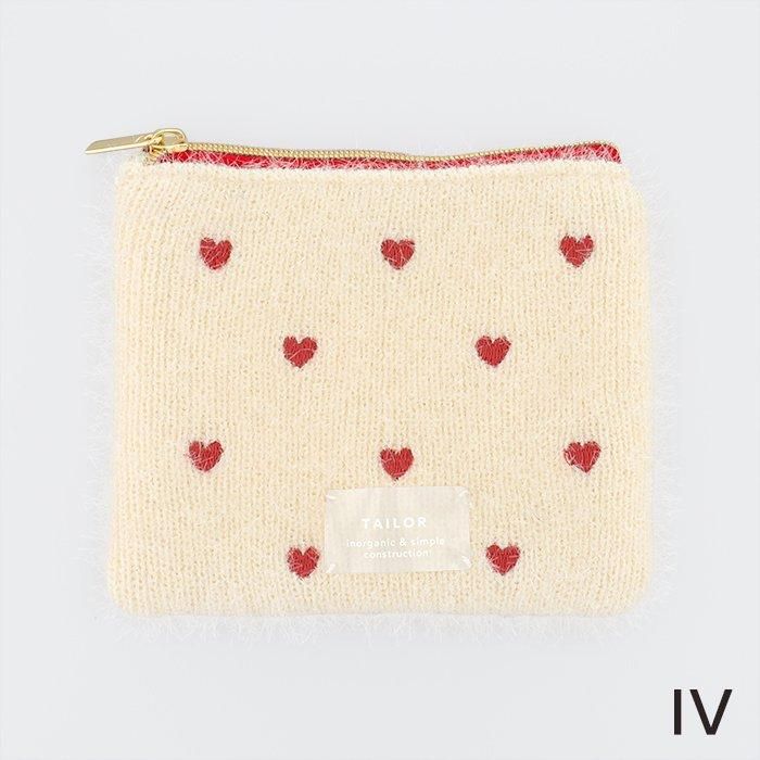 刺繍×ラメニット｜フラットポーチ｜フラワーリングオンラインストア