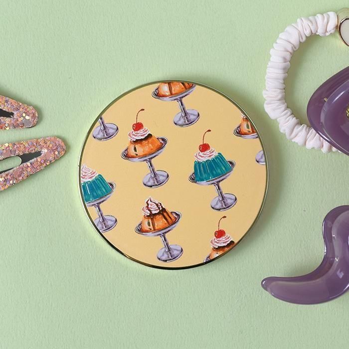 フロート｜プリン｜PLUS FOR me｜コンパクトミラー｜フラワーリング