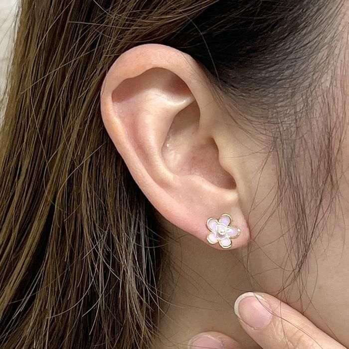 高品質の人気 エポフラワー｜ビジュー｜セットピアス｜フラワーリング ピアス