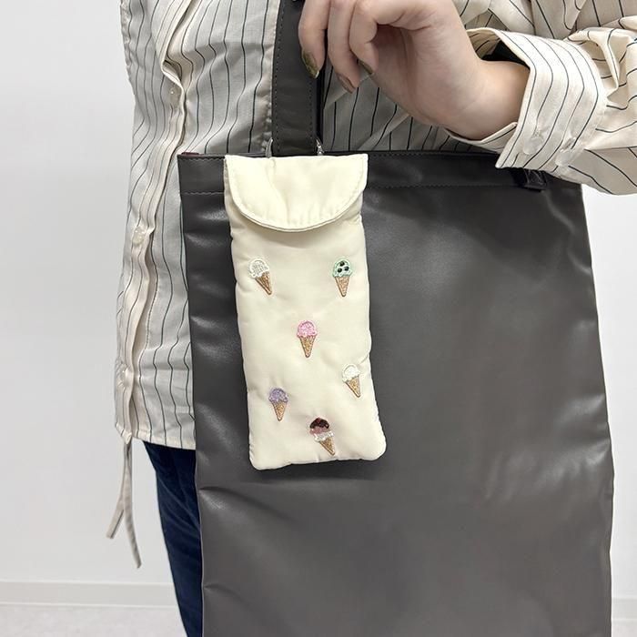 【リネン刺繍　ゆくゆく様オーダー専用ページ】マルチクロス　メガネケース クロス付フラップメガネケース（PLANTS GROW）222219【航空便
