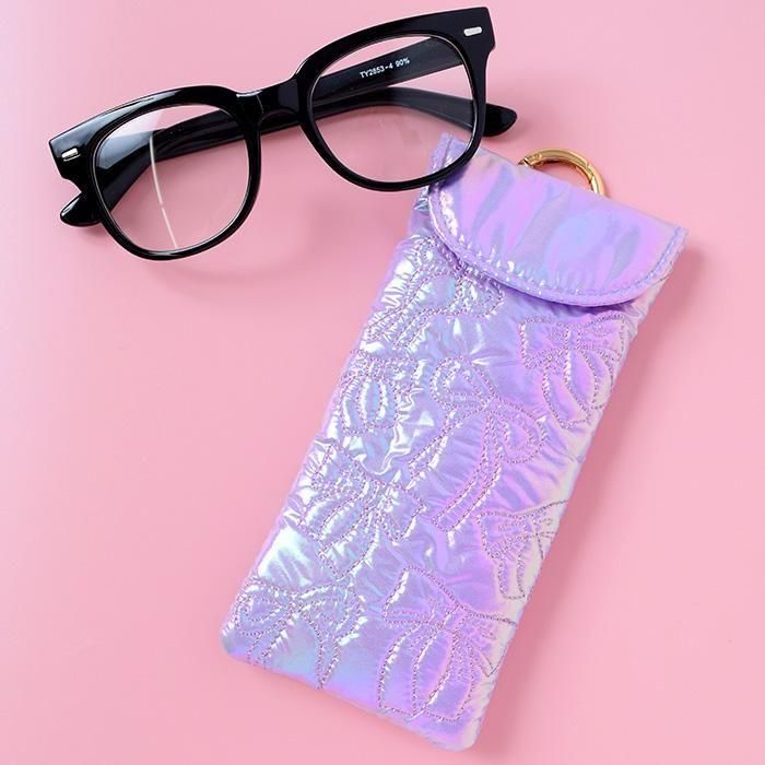 ロラライハリス 卓上メガネケース 小物入れ キルティング仕上げ