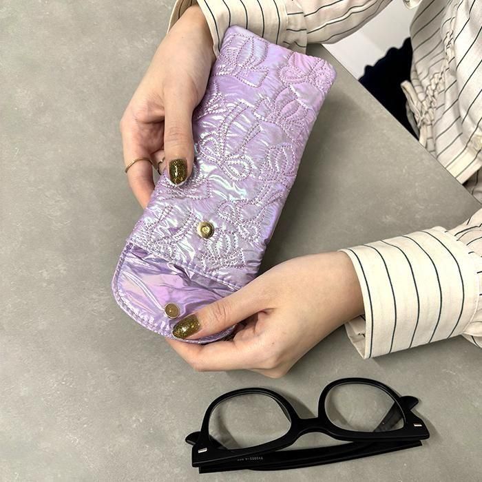 オーロラ×キルティング｜メガネケース｜フラワーリングオンラインストア