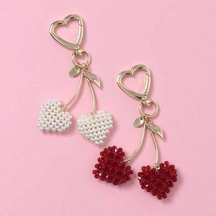 ハート×チェリー｜チャーム｜フラワーリングオンラインストア