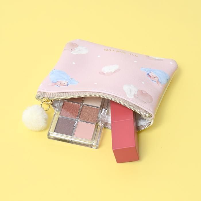 チンチラ｜ウサギ｜フラット｜ポーチ｜フラワーリングオンライン