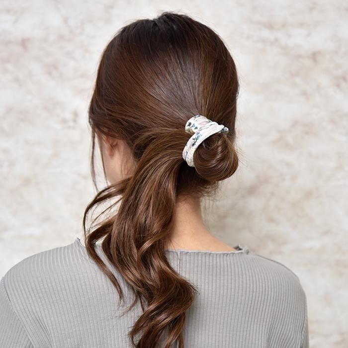 花柄スクランチ｜ヘアゴム｜フラワーリングオンラインストア
