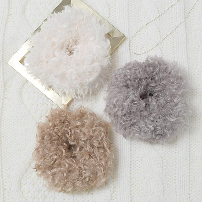 たっぷりボリュームファーシュシュ  親子フラワー×ベルベットハート ボリュームファー｜シュシュ｜フラワーリングオンラインストア