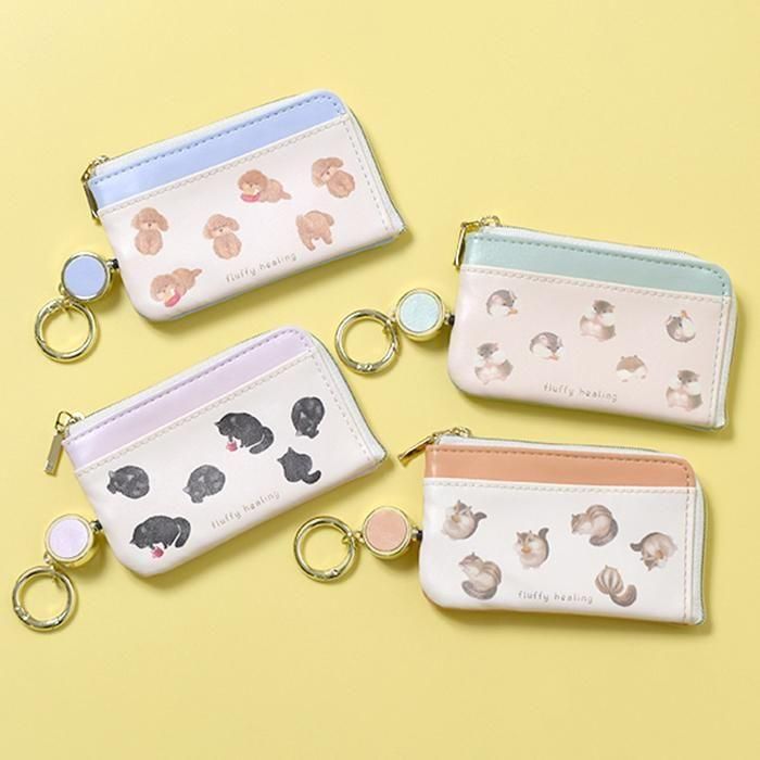 トイプードル｜ハムスター｜リス｜黒猫｜キーポーチ｜フラワーリング