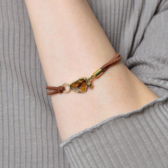 スレッドプッシュ(プレートなし) ニュアンスマーブル｜静電気軽減ヘアブレスレット｜フラワーリング