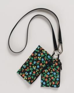 LANYARD POUCH SETBLACK CALICO FLORAL