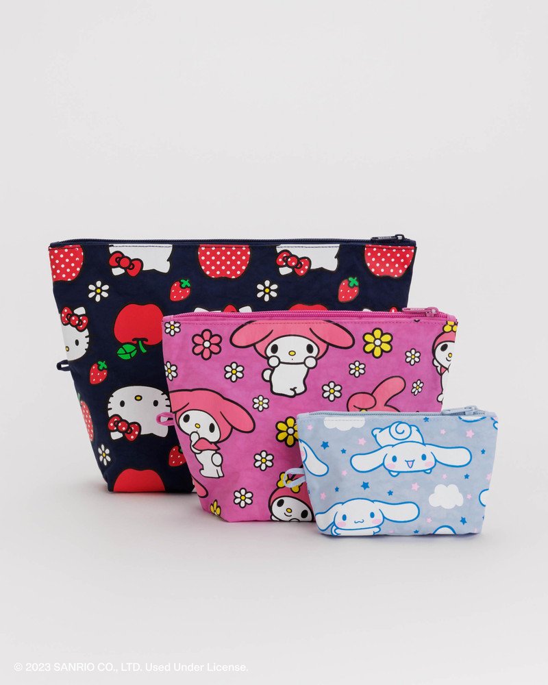 GO POUCH SET HELLO KITTY AND FRIENDS - BAGGU Japan