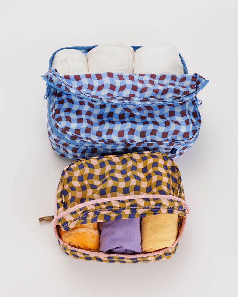 PACKING CUBE SET　WAVY GINGHAM - BAGGU Japan