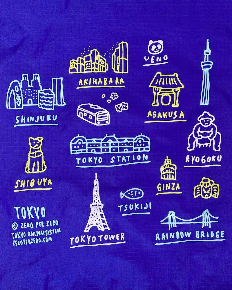 STANDARD BAGGU TOKYO MAP コバルト（日本限定） - BAGGU Japan