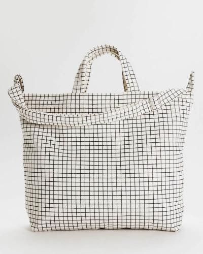 HORIZONTAL ZIP DUCK BAGNATURAL GRID