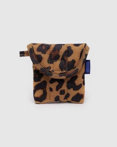 PUFFY EARBUDS CASE レオパード